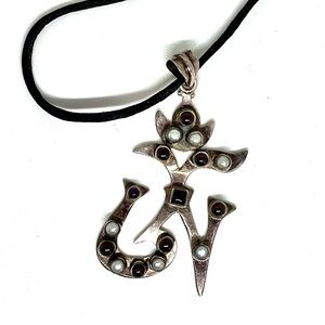 Vintage 925 Tibetan Om Pendant